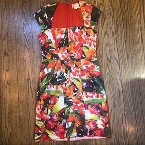 Nicole Miller Tropical Print Dress